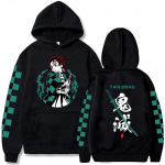 Demon Slayer Japan Anime Didingo dydžio gobtuvas Tanjiro Kamado Vyri&scaron;ki megztiniai Y2k Harajuku Unisex laisvalaikio megztiniai rūbų vir&scaron;ūnės M