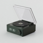 Retro vinilinis belaidis Bluetooth garsiakalbis žadintuvas mažas įra&scaron;ų grotuvas Ne&scaron;iojamas auk&scaron;tos kokybės garso namų i&scaron;manusis stereofoninis žalia