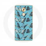 Coque pour Huawei Mate 8 papillons Fond bleu