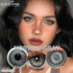 EYESHARE Naujos mados spalvoti kontaktiniai lę&scaron;iai akims mėlyni kontaktiniai pilki akių lę&scaron;iai 1 pora rudų akių kontaktiniai lę&scaron;iai Spalvingas makiažas Žalias kontaktinis
