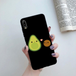 Huawei Mate 40 30 20 10 Pro Lite Nova 9 8 5T Y7p Y7 mink&scaron;tas juodas telefono dėklas su avokado estetika Huawei Mate40