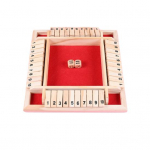 Stalo žaidimas &bdquo;Shut The Box&ldquo; su 45326 kauliukais keturkampiais vaikais, suaugusiems, &scaron;eimai raudona