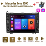 Android AutoRadio, skirtas Mercedes Benz A-Class W169 B-Class W245 V-Class W639 W906 Sprinter Viano Carplay Car Multimedia GPS 2din Autoradio 2+64GB 1+32GB juoda