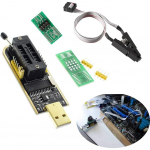 USB programuotojas CH341A serijos degiklio lustas 24 EEPROM BIOS Writer 25 SPI Flash