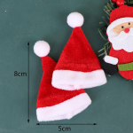 2vnt lėlių namelis Miniatiūrinis Kalėdų Senelio skrybėlė Lėlė Red Hat Kalėdų namų dekoras 3*5cm