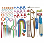 Daugiaspalviai mezgimo įrankiai Plastikinių žymeklių rinkinys mezginiams Rankų darbo amatų mėgėjams