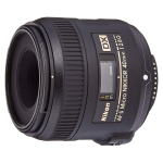Nikon vieno židinio mikroobjektyvas DX Micro NIKKOR 40 mm, skirtas tik Nikon DX formatui AF-S f/2.8G