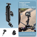 Kameros motociklo laikiklis, skirtas Insta360 X4 Priedai Veiksmo kameros spaustuko laikiklis Moto Bike dviračio vairas, skirtas GoPro 13 12 11 10 Motocycle