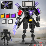 Skibidi tualetas 3.0 Titan Clockman statybinis blokas vaikams Titan Camerman garsiakalbis surinkimo plytos žaislai berniukams Dovanos Velykų žaislai