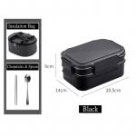 1000 ml dvigubo sluoksnio nerūdijančio plieno 304 pietų dėžutė su izoliaciniu krep&scaron;iu, nepralaidi, termo bento dėžutė, maisto konteineris suaugusiems studentams 1000ml