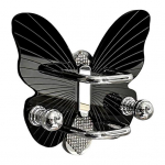 Sieninis &scaron;ukų laikiklis su kabliuku, didelės apkrovos, lipnus, paprastas montavimas, drugelio formos, vonios kambario laikymo lentyna B