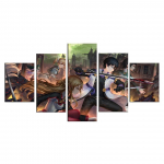 5 dalys Word Art internete Anime Grupės nuotraukų spausdinimas Paveikslėlis Plakatas Tapyba Drobė Kambario apdaila Tapyba Namų kambario dekoras Be rėmelio 20x35cm*2 20x45cm*2 20x55cm*1