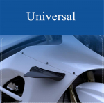 Nauja pora matinių juodų motociklų sparnelių apdailų, lenktyninių aerodinaminių spoilerių sparnų rinkinys