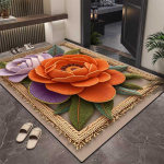 3D Gėlių Kilimas Prie&scaron;kambario Kilimas Vonios Kambario Sugeriantis Kojų Kilimėlis Neslystantis Kojų Kilimėlis 50*80cm