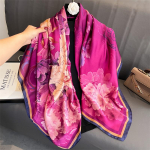 110x110 cm moteri&scaron;kas &scaron;ilko kvadratinis &scaron;alikas Hijab Moteri&scaron;kas spausdinimas Moteri&scaron;ka skara Apvynioja Foulard galvos juostos Bufanda Didelė Bandana Prabangus One Size