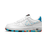 Nike Air Force 1 LV8 PS Swoosh Pack Vaikų sportbačiai Balti Imperial-Blue Juodi DM7598-100 31