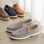 Madingi vyri&scaron;ki zom&scaron;iniai odiniai mokasinai Klasikiniai lengvi mink&scaron;ti vyri&scaron;ki įsispiriami vairavimo batai Patogūs kasdieniai vaik&scaron;čiojimo batai Zapatillas Hombre 39 pilka