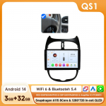 Ossuret Snapdragon 6115 Automobilio radijas Autoradio skirtas PEUGEOT 206 206SW 206CC 2001 - 2008 Carplay Android Auto Multimedija GPS 360 Kamera Stereo QS1 8Core 3G 32G A