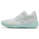 Puma Rise Nitro Ice Apvalus pir&scaron;tas Suvarstomi Audinio Neslystantys Atsparūs dilimui Žemi Krep&scaron;inio Batai Vyri&scaron;kas sportbačio White Green 377592-01 45