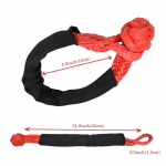 Atspari dūžiams sintetinė mink&scaron;ta vilkimo virvė lankstus kilpas apsauginis įvorė atsigavimo žiedas priekabos diržas tempimo 17t džipas sunkvežimis visureigis