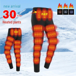 &Scaron;ildoma &scaron;ilta i&scaron;manioji medvilninė elektrinė striukė ir žiemos apatinių komplektas - Pastovi temperatūra, atsparios &scaron;alčiui &scaron;ildomos kelnės 5XL