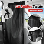 Automobilio taksi kabinos pertvaros furgono kabinos užuolaidos Campervan juodos apsaugos privatumo priekinės galinės sėdynės pertvaros užuolaidos langas nuo saulės 138x82cm