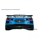Suderinamas galinis spoilerio deflektorius Chevrolet Corvette C8 (2019 m) Modifikacija Matte Black