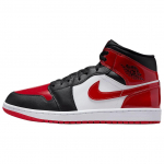 Jordan Air Jordan 1 Patent Leather, Leather Mid top Vintage Basketball Shoes Men's Black Red White HV4091-006 42.5