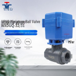 YMER PVC Plastikinis Elektrinis Antikorozinis Rutulinis Vožtuvas, Miniatiūrinis Trijų Laidų, Dvigubo/Vienkartinio Valdymo, Suderinamas su 220V, 24V, 12V. DN25 1 inch Three-wire Single-control AC/DC24V