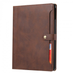13 colių IPad Air Pro dėklas-folio su kortelės laikikliu, stoveliu, magnetiniu miego/budinimo funkcija, pilna apsauga, PU odos dangtelis iPad Air 13 20242025 tamsiai ruda spalva