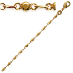 Les Tr&eacute;sors De Lily [C4545] - Cha&icirc;ne Cheville 'Billes' dor&eacute; - 25 cm 3 mm