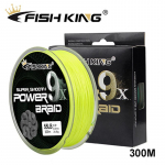 Fishing King 300M 9X sruogų pintas žvejybos valas, daugiagijinis Pe Line, pintas žvejybos valas 1.0-0.16mm-25lb