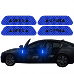 Atspindintis automobilio durelių lipdukas apie saugą atidarymą, įspėjimas apie at&scaron;vaitą juostos lipdukas Automobilių priedai, i&scaron;orinis vidinis at&scaron;vaitas lipdukas mėlyna