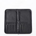 Makiažo &scaron;epetėlių mai&scaron;elio dėklas 15 ki&scaron;enių &scaron;epetėlių laikiklis, stovintis juoda