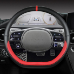 For Hyundai ioniq 5 2016 2017 2018    2022 Car Steering Wheel Cover D Shape PU Leather Auto Accessories