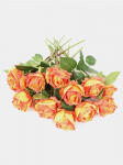 12 vnt. Rožių dirbtinės gėlės Džiovintos &scaron;ilko gėlės Dirbtinės dekoracijos su atskirais stiebais, skirtos gėlių kompozicijoms Vestuvinės gėlės oranžinė
