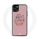 Coque pour iphone 12 Elite Saison 5 Affiche personnages Fanart Logo