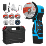 Akumuliatorinis kampinis &scaron;lifuoklis 7000 RPM elektrinis &scaron;lifavimo įrankis mini &scaron;lifuoklis su 1 vnt 16,8 V 2000 mAh baterija US Plug & 6 Blades mėlyna