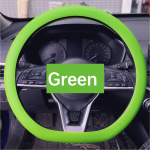 Silikoninis automobilio vairo dangtis Neslystantis, dilimui atsparus silikoninis automobilio vairo dangtis juoda