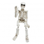 Sūpynės kojos skeletas figūrėlė Sėdi kaukolė Derva Skulptūra Namų biuras Stalinis sodo dekoravimas