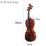81,0*26,0*12,0 cm smuikas Natūralus akustinis medžio masyvo eglės liepsnos klevo faneruotės smuikas su 4/4.