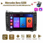 Android AutoRadio, skirtas Mercedes Benz A-Class W169 B-Class W245 V-Class W639 W906 Sprinter Viano Carplay Car Multimedia GPS 2din Autoradio 2+64GB 2+32GB