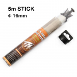 1vnt 5M karpių žvejybos PVA tinklelio įkrovimo sistema vamzdyje, skersmuo 16 mm/22 mm/34 mm, skirtas žūklės masalui, greitai tirpstančiam karpių žvejybos tiektuvui.