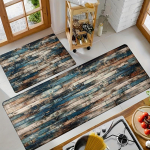 1vnt. Anti Fatigue Virtuvės kilimėlis Vintage Wood, Vandeniui atsparus Neslystantis Storas Mink&scaron;tas virtuvės Kilimėlis Sunkus, patogus stovimas virtuvės kilimėlis 160*200cm