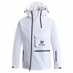 Slidinėjimo striukė moterims ir vyrams, neper&scaron;lampama nuo vėjo, izoliuota žiemos kalnų lauko sportui su gobtuvu, &scaron;ilta slidinėjimo sniego paltai Snieglenčių striukės su ki&scaron;enėmis XS balta