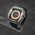 Klasikinis prabangus modifikavimo rinkinys Apple Watch Ultra 2 49mm nerūdijančio plieno korpusas IWatch 9 8 7 6 45mm 44mm kri&scaron;tolinis mygtukas sportinis dirželis For Ultra 49mm