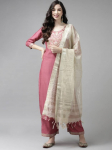 Moterų dizainerio Kurta Pant Dupatta rinkinys Indijos Bolivudo vir&scaron;utinė tunika Kurti Salwar kostiumo suknelė XS rožinė
