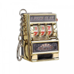 Mini lo&scaron;imo automatų raktų pakabukai Creative Arcade Pocket Fruit Lucky Jackpot Gadget Antistresinis žaislas Juokingi žaidimai Raktų pakabukų žiedas auksas