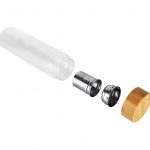 400 ml arbatos plikymo butelis su dvigubomis sienelėmis, pagamintas i&scaron; auk&scaron;tos kokybės borosilikatinio stiklo, izoliuotas stiklinis arbatos butelis su L