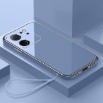 Xiaomi Poco C65 dėklas Redmi 13C 4G telefono dėklas Tiesaus kra&scaron;to galvanizuotas Dengtas Smūgiams atsparus Silikoninis Galinis Mink&scaron;tas Vir&scaron;elis For Poco C65&Case & Strap